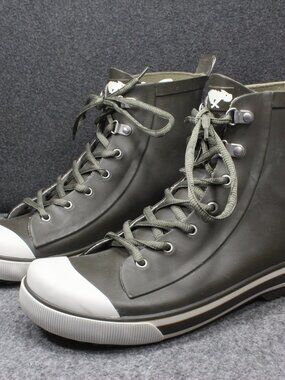 Rocket Dog Rubber Rain Sneaker Waterproof Boots Dark Green Womens Size 10